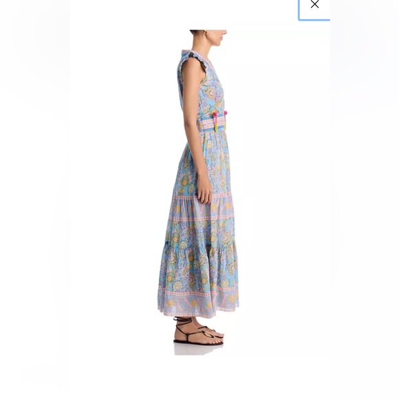 Floral Maxi Dress - Blue and White - Picture 14 of 14